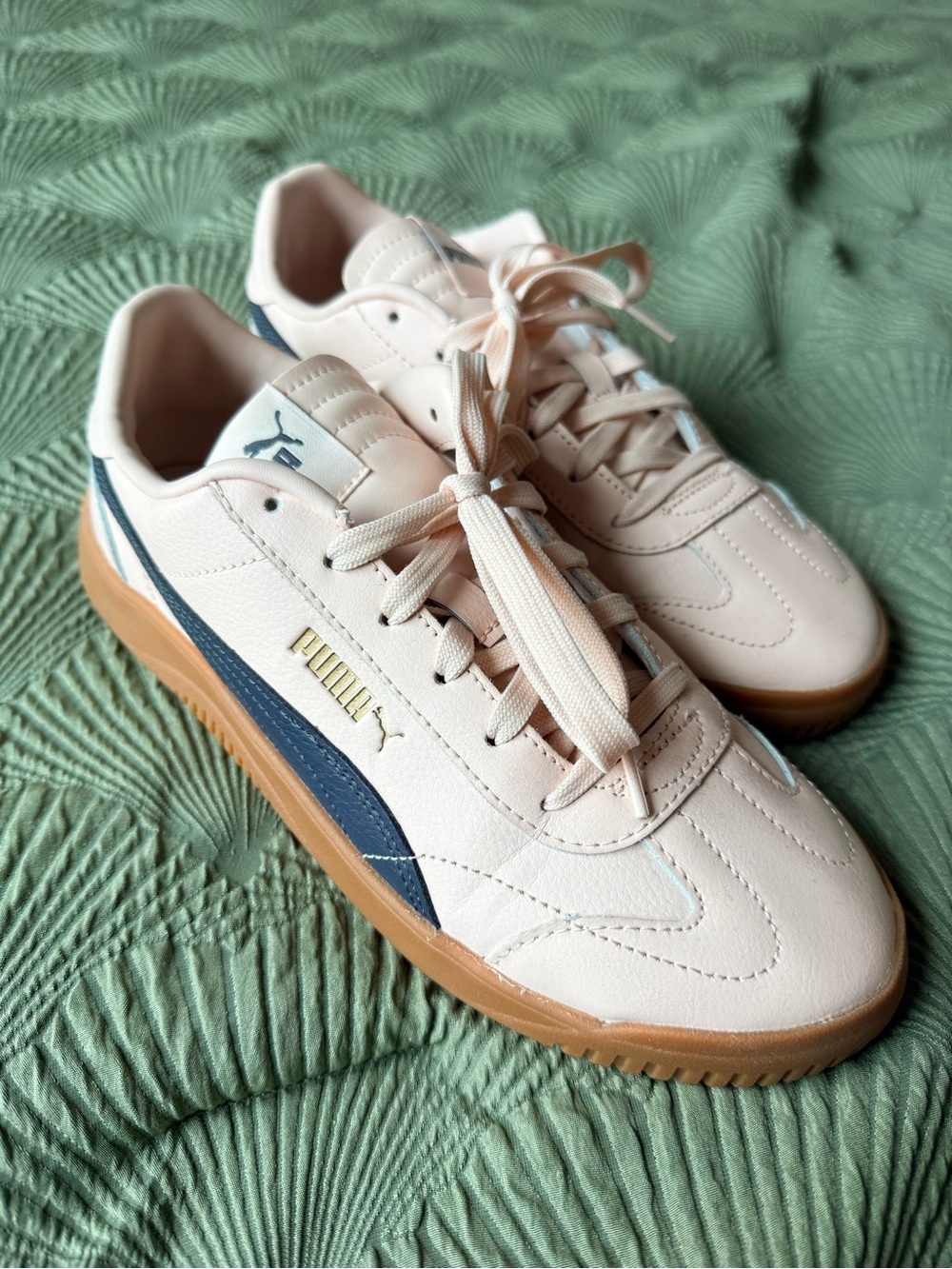 Puma Light Pink and Navy Sneakers with Gum Sole